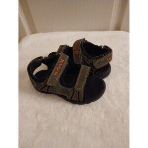 Hurley Sandals Boys Size 11 Olive Green & Orange